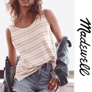 Madewell Terry V Back Tank Top - NEW